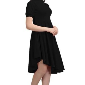 PURVAJA Women’s High-Low Knee Length Dress