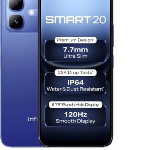 Infinix SMART 20 (Cloudline Blue, 4GB RAM, 128GB Storage)|MediaTek Helio G81 Ultimate Processor | 8MP AI Rear Camera | 8MP Front Camera | 6.78-inch HD+ Display | 5200mAh Battery | Dual SIM 4G